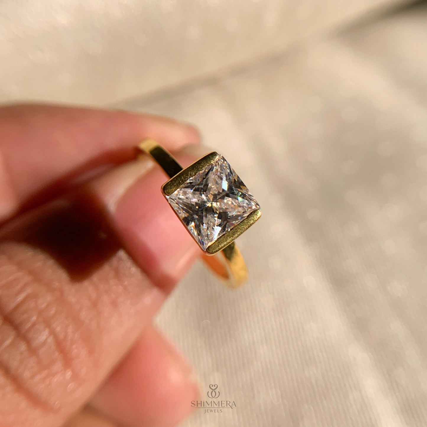 1 CT Princess Cut Solitaire Engagement Rings