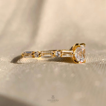 White Gold Princess Cut Engagement Rings