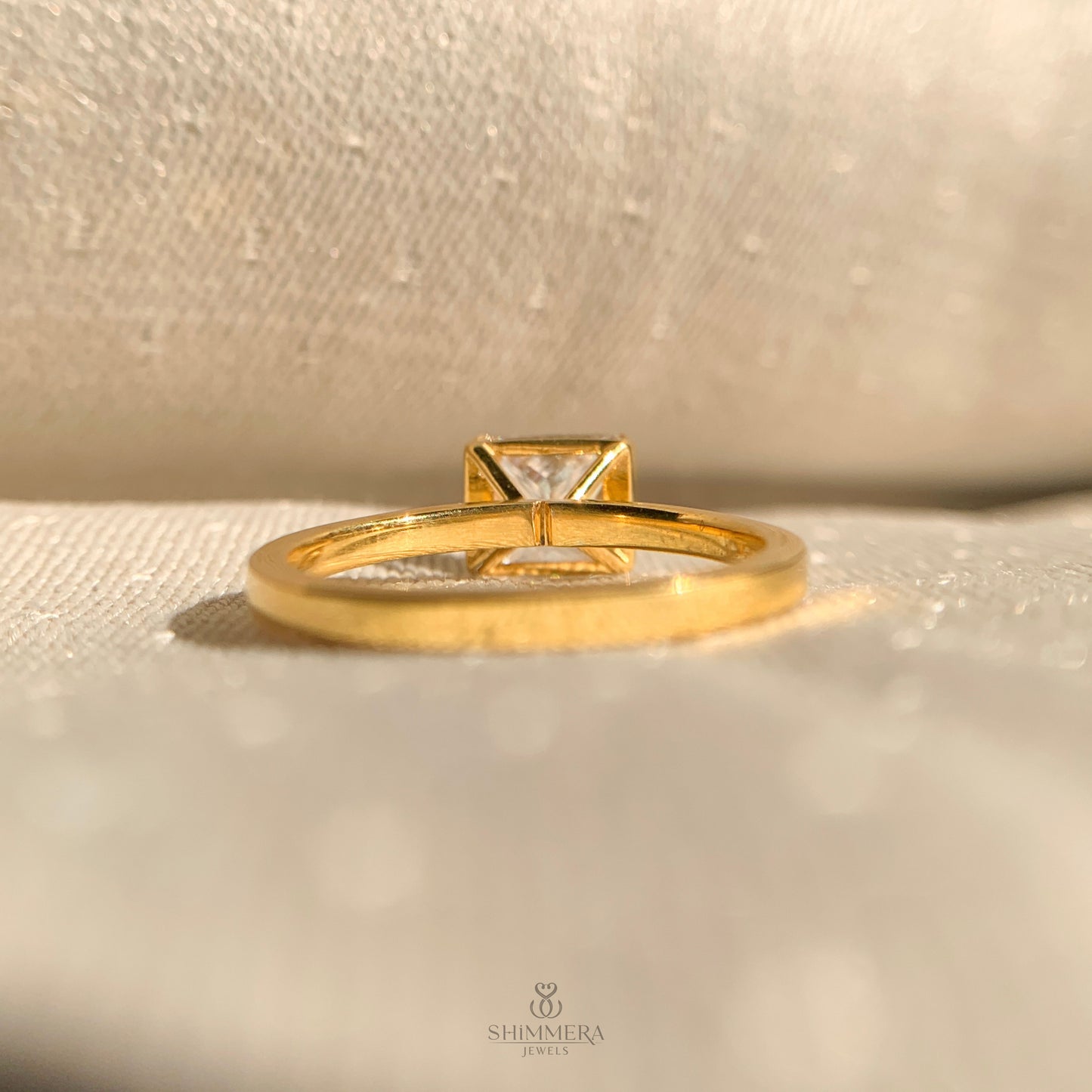 1 CT Princess Cut Solitaire Engagement Rings