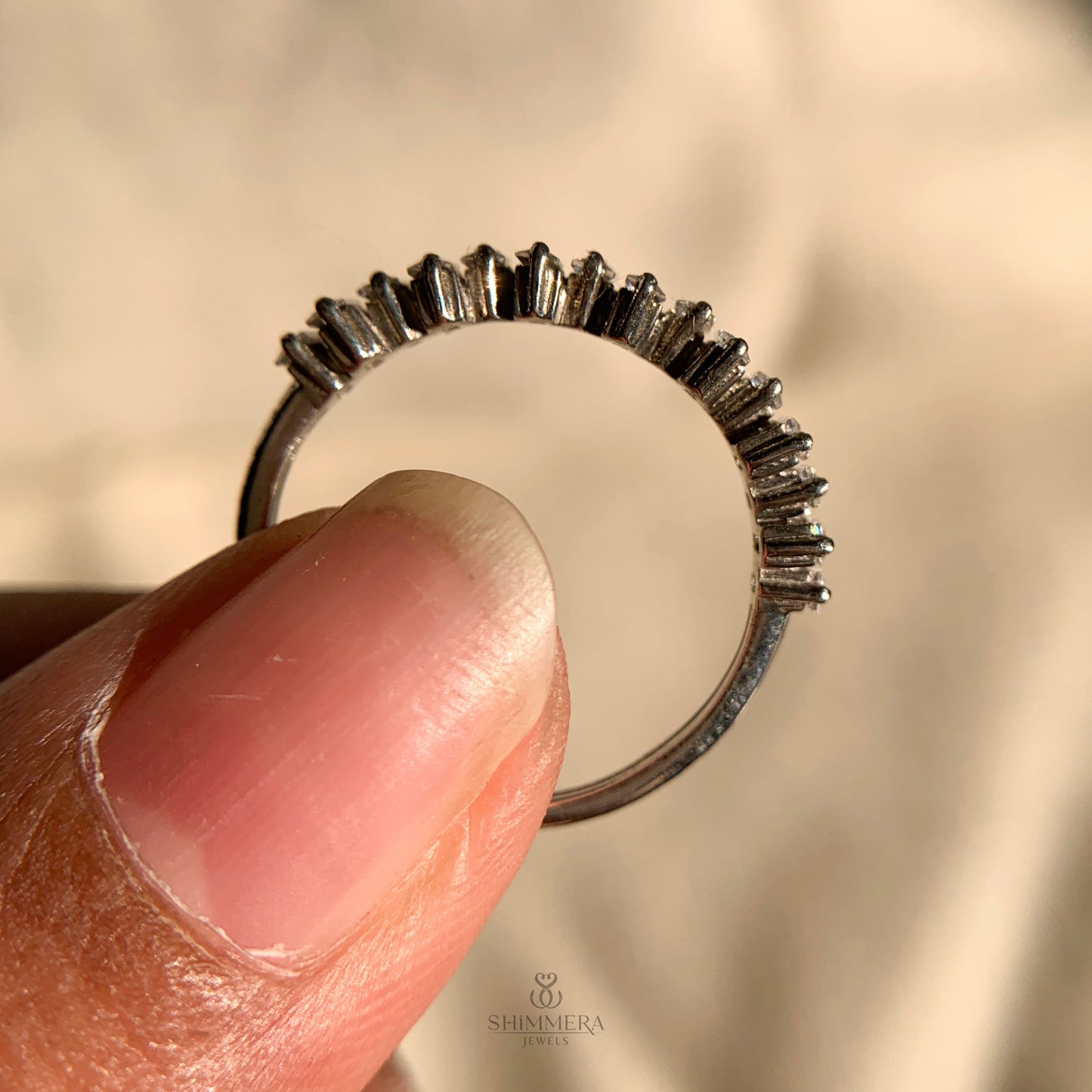 Gold Wedding Bands with Baguette Diamonds