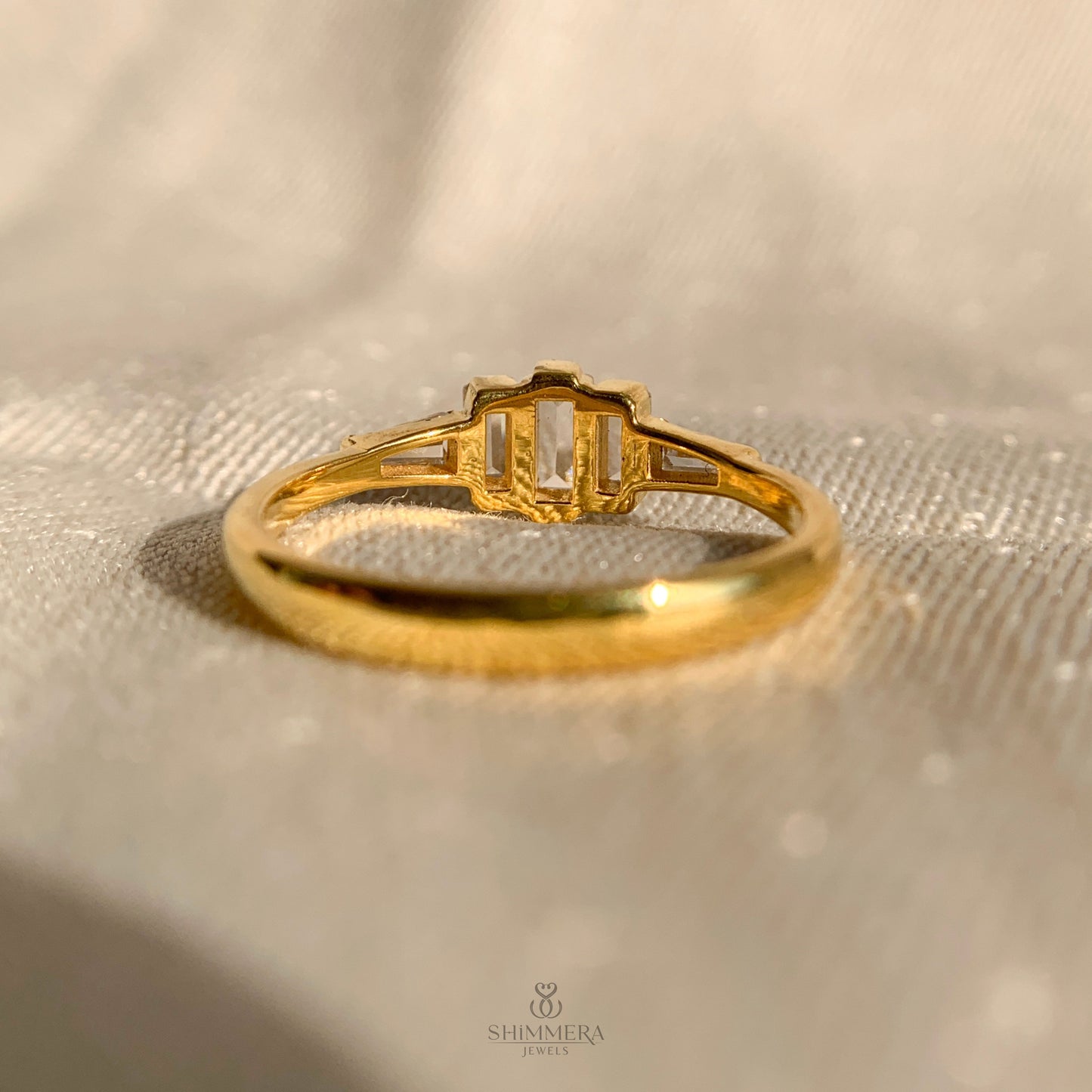 Baguette Cut Diamond 5 Stone Anniversary Ring