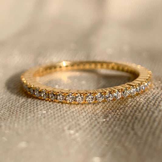 Round Diamond Half Eternity Wedding ring For Women