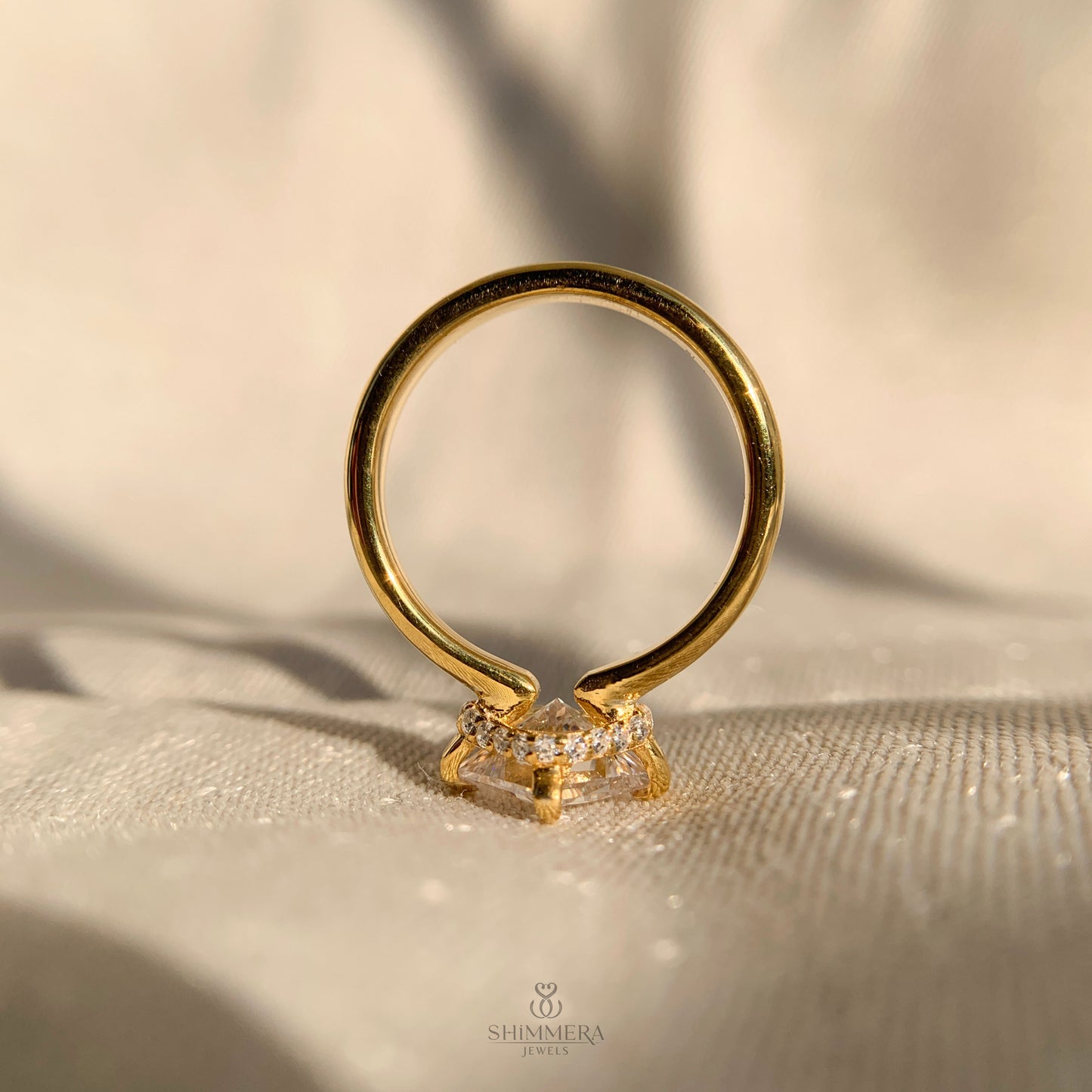 Princess Cut Diamond Moissanite Promise Ring