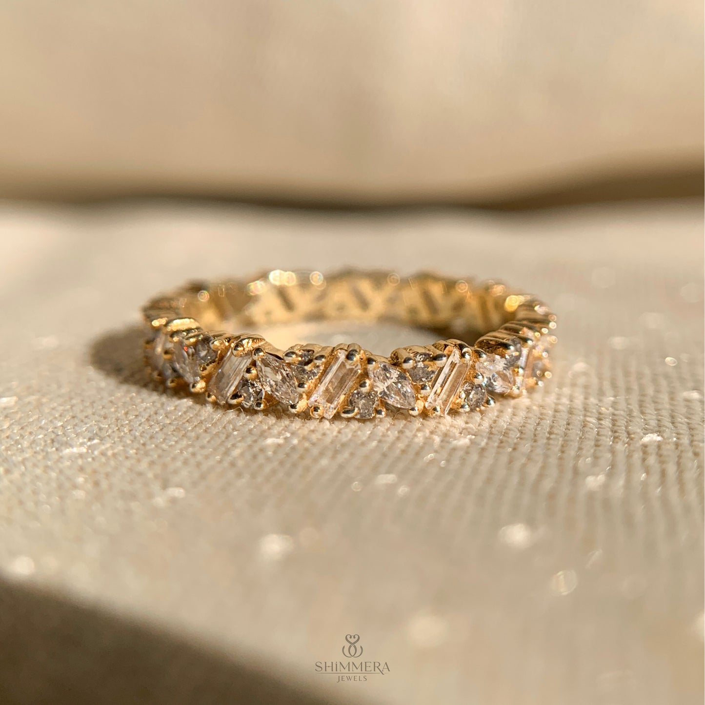 Gold Baguette Diamond Band