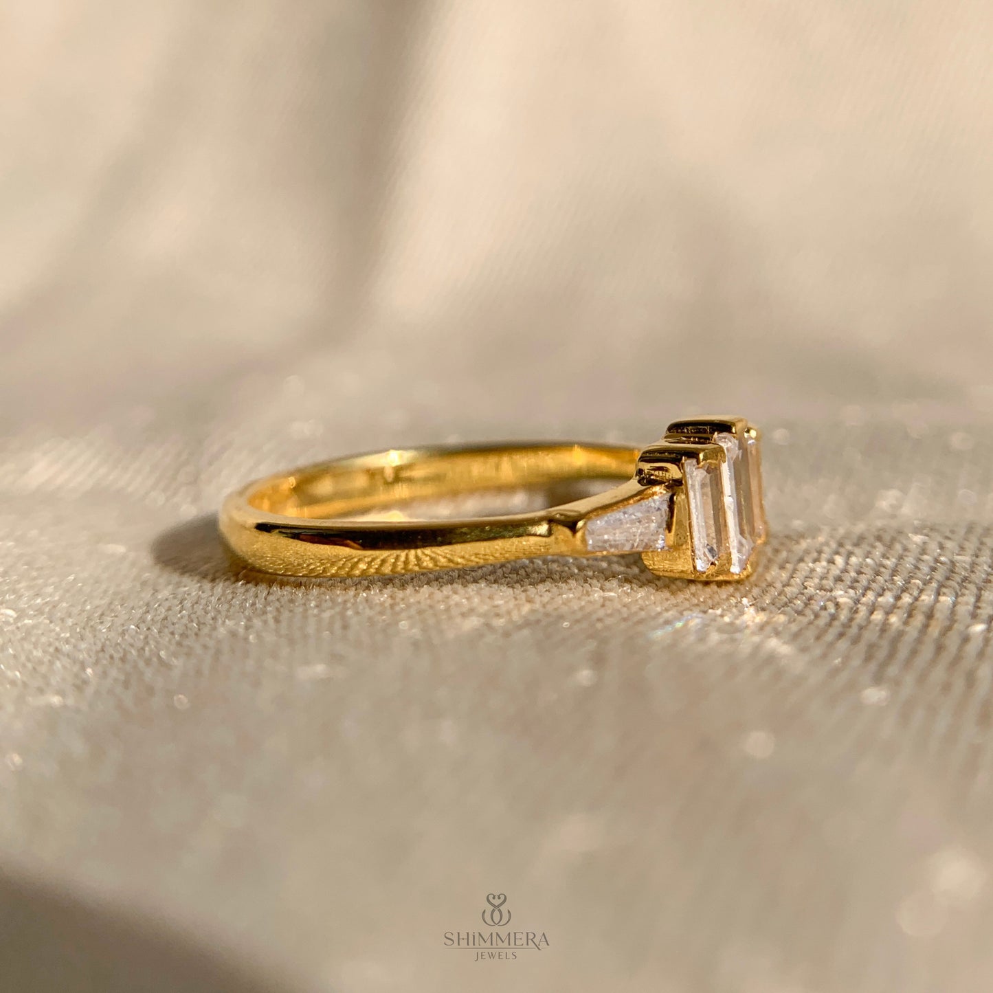 Baguette Cut Diamond 5 Stone Anniversary Ring