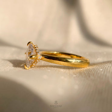 Princess Cut Diamond Moissanite Promise Ring