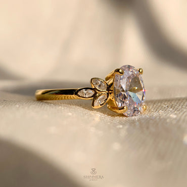 Oval Engagement Ring With Side Stones