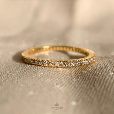 Round Diamond Half Eternity Wedding ring For Women