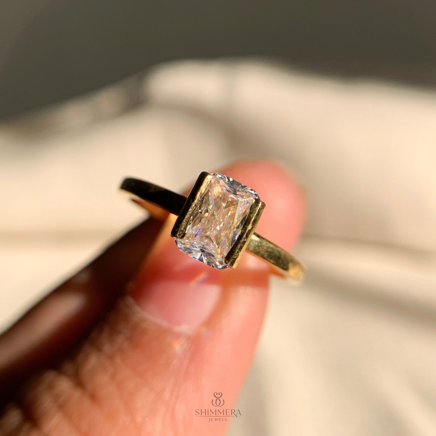 Moissanite Engagement Ring