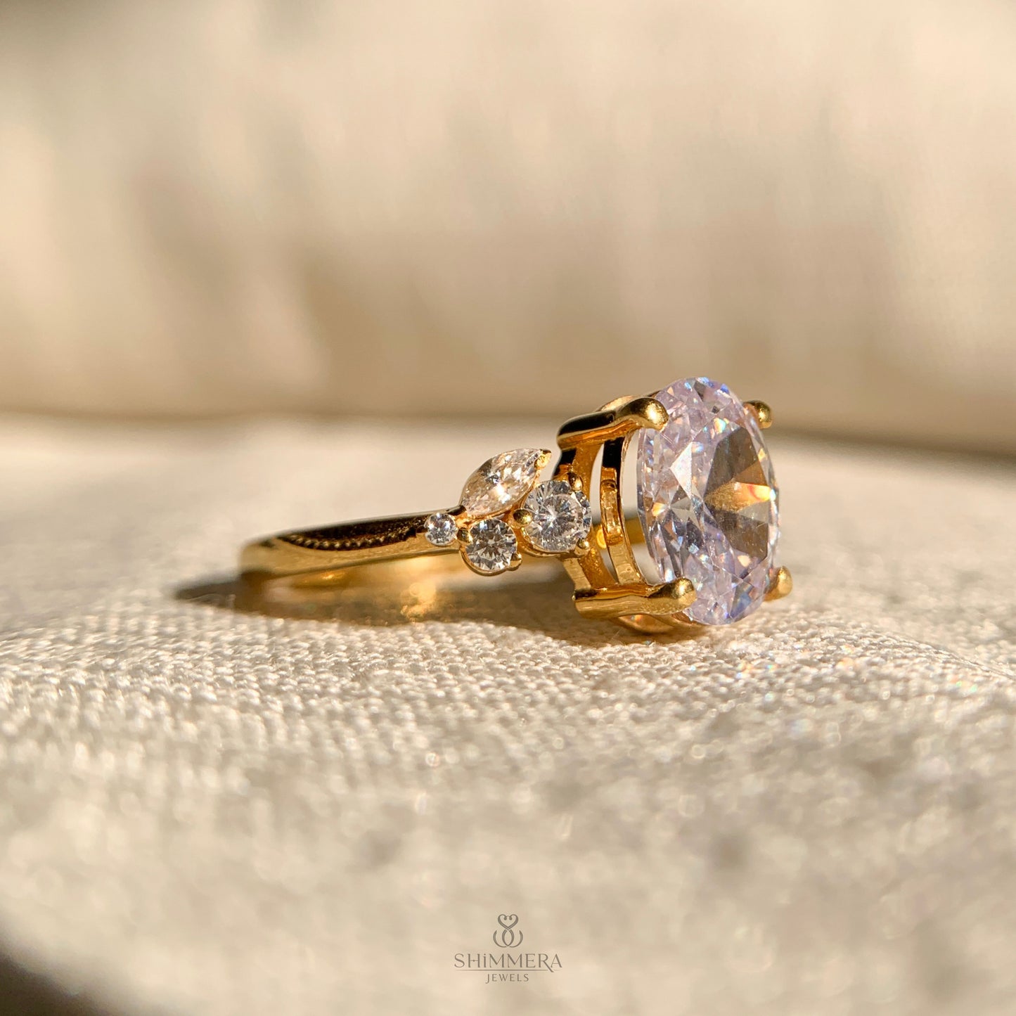 Oval Cut Engagement Rings Nature Inspired