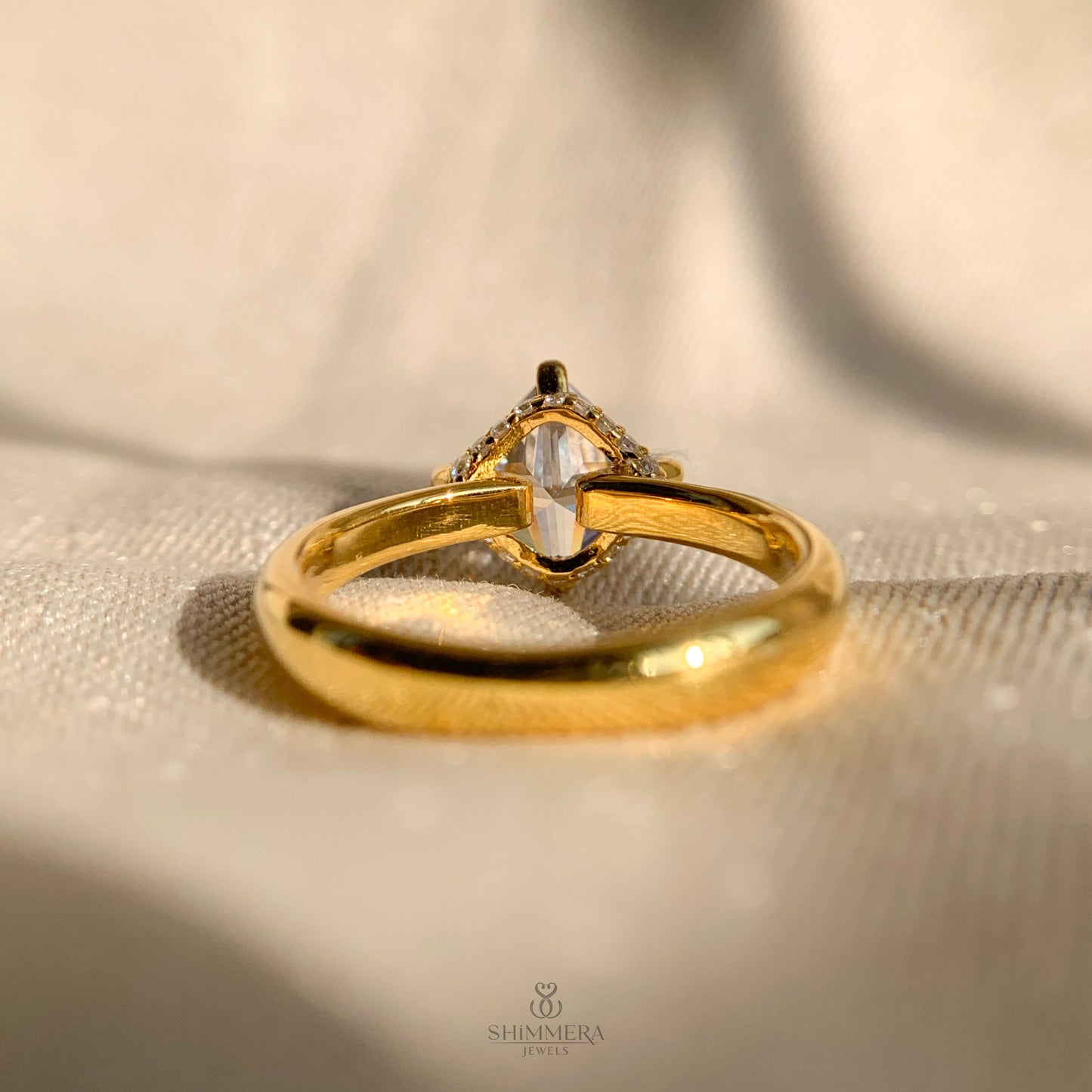 Princess Cut Diamond Moissanite Promise Ring
