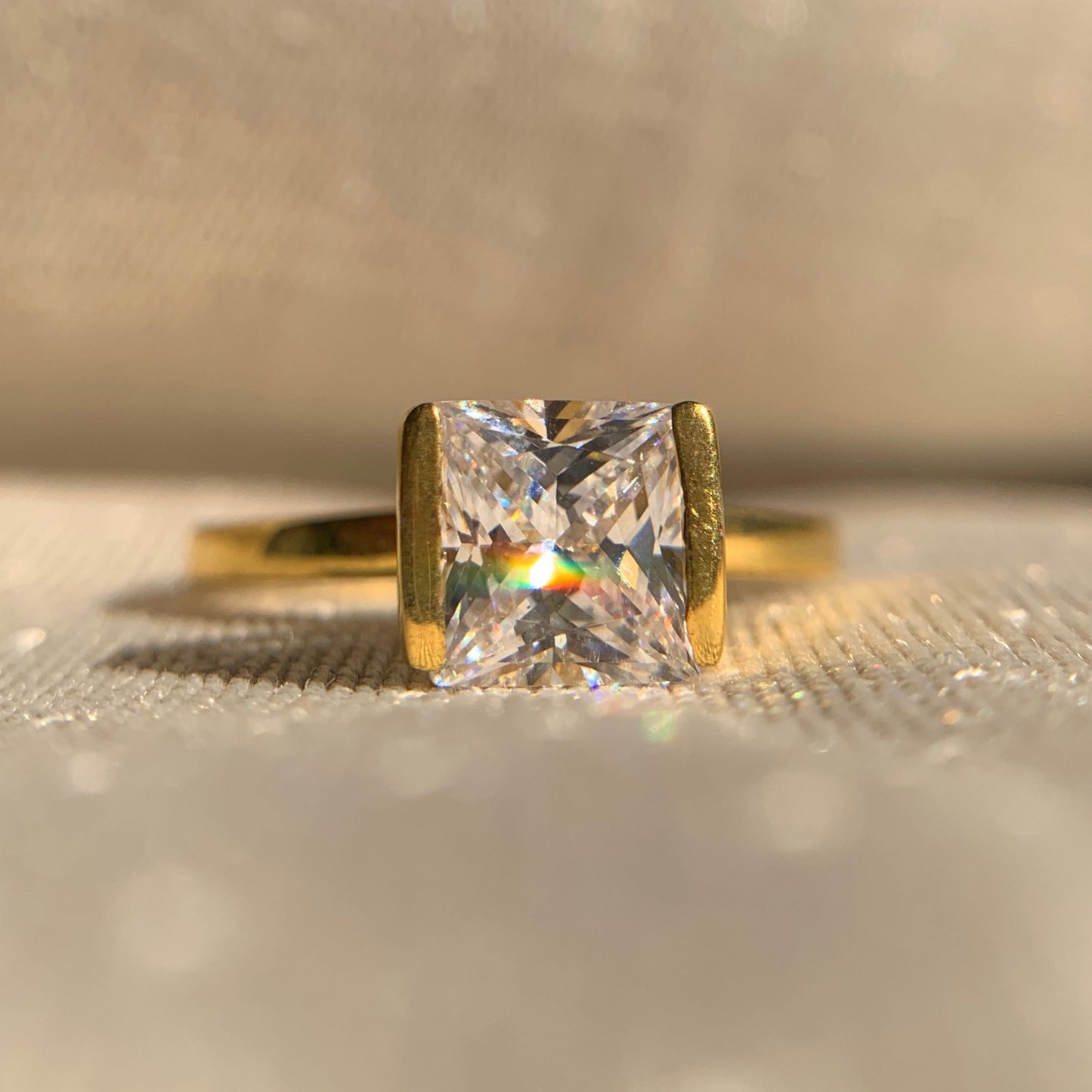 1 CT Princess Cut Solitaire Engagement Rings