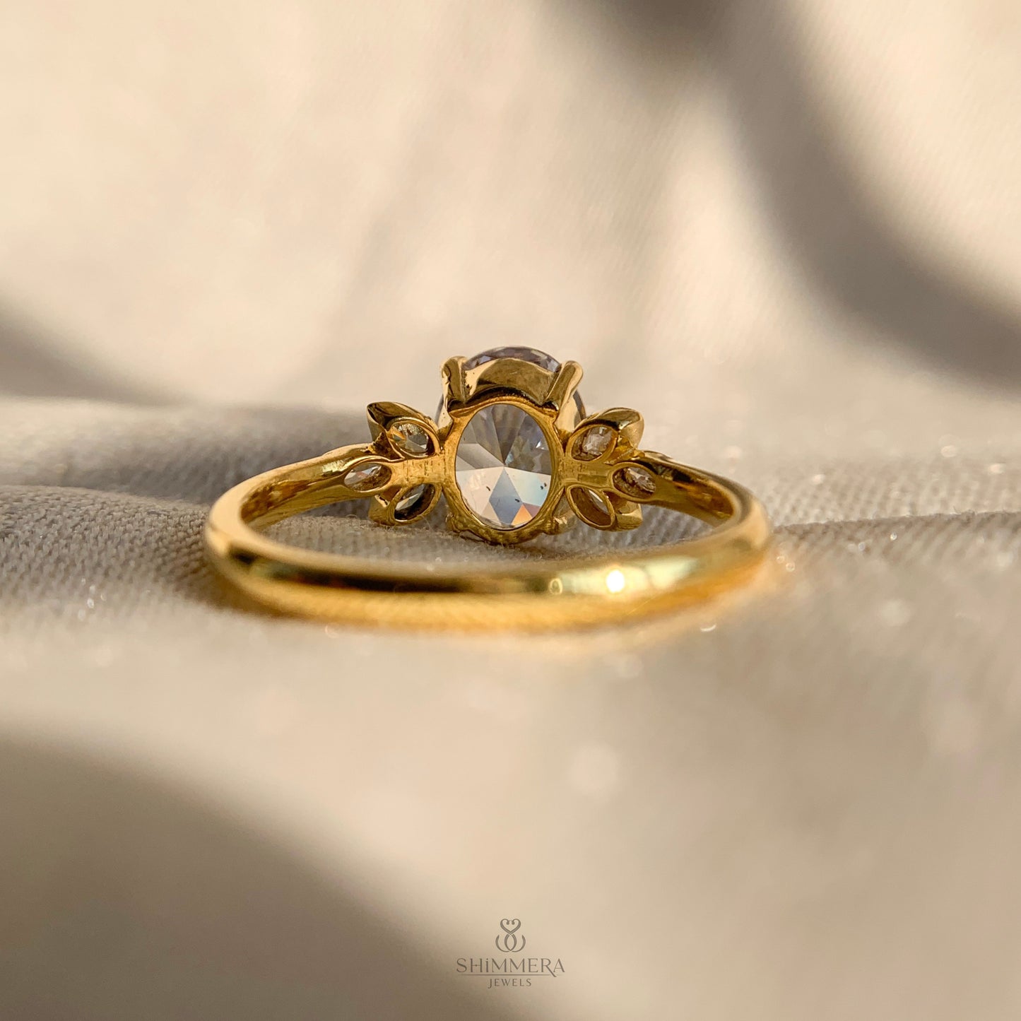 Oval Engagement Ring With Side Stones