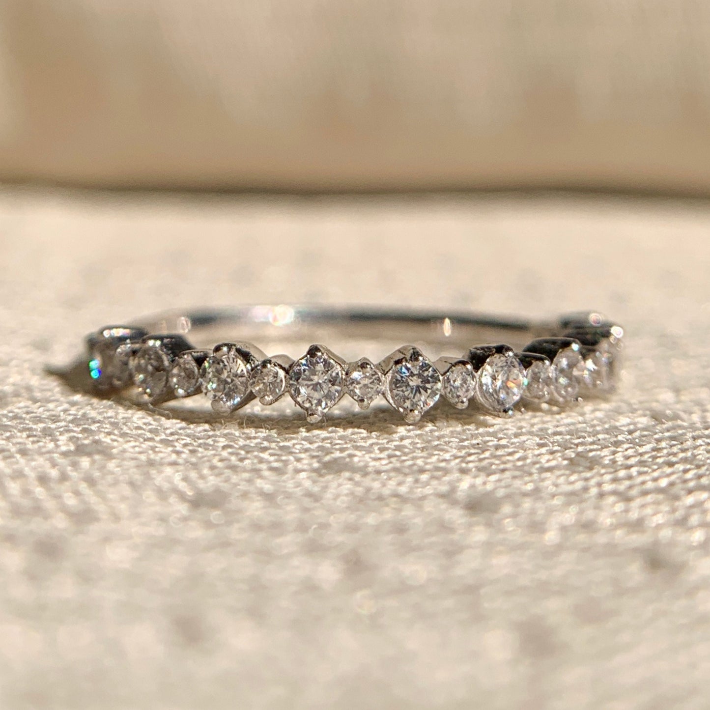 Round Diamond Stackable Eternity Rings