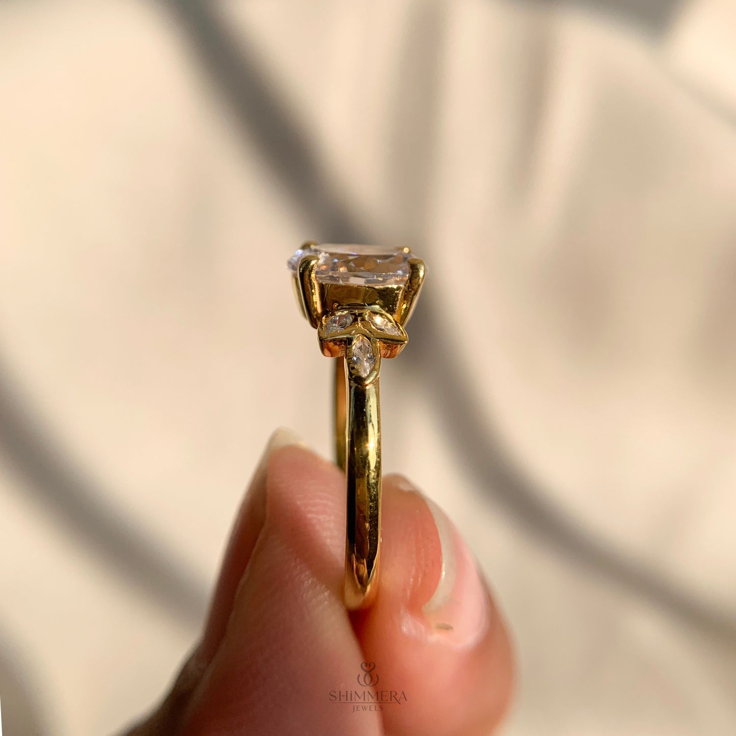 Oval Engagement Ring With Side Stones