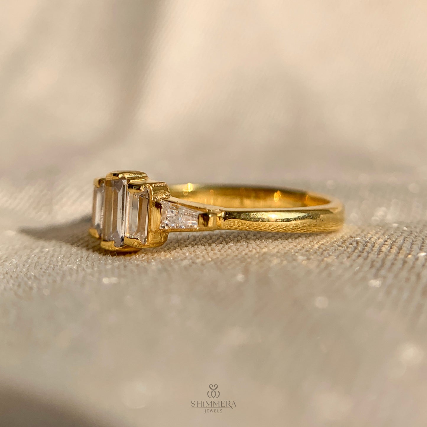 Baguette Cut Diamond 5 Stone Anniversary Ring