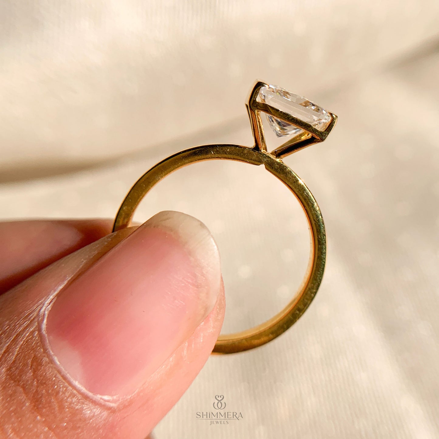1 CT Princess Cut Solitaire Engagement Rings
