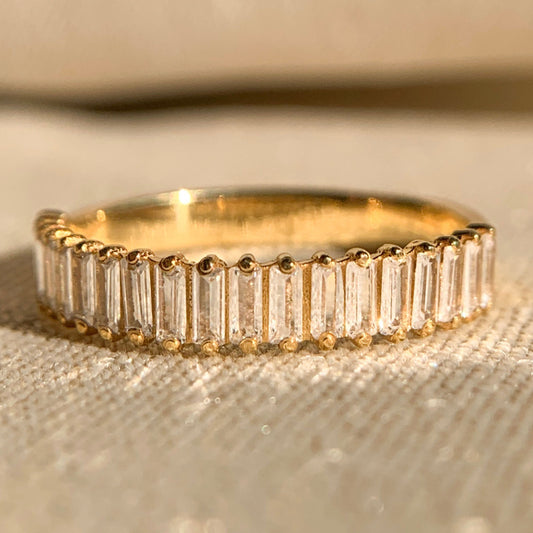 Baguette Cut Diamond Half Eternity Band