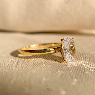 Elegant oval diamond solitaire ring for timeless engagements