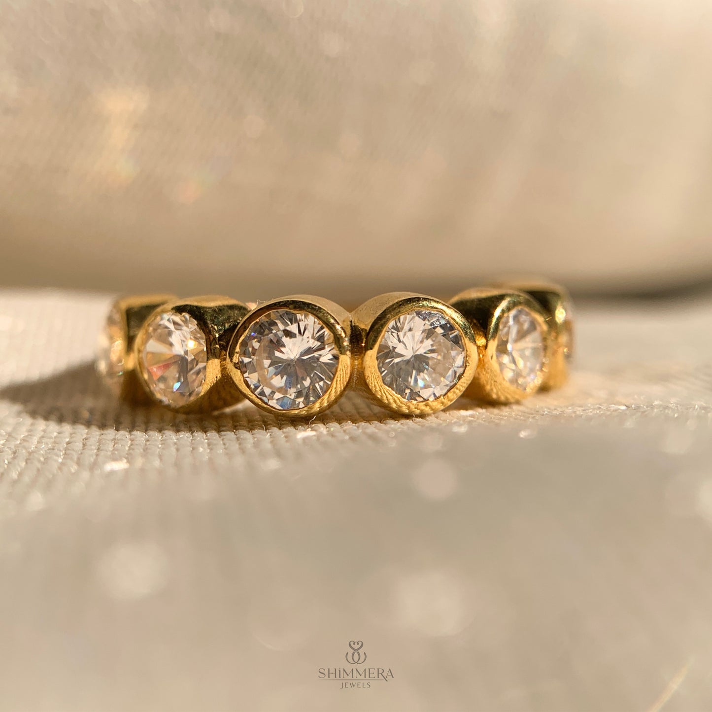 Bezel Set Round Diamond Band