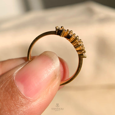 10k Lab Created Round Cluster Diamond Ring