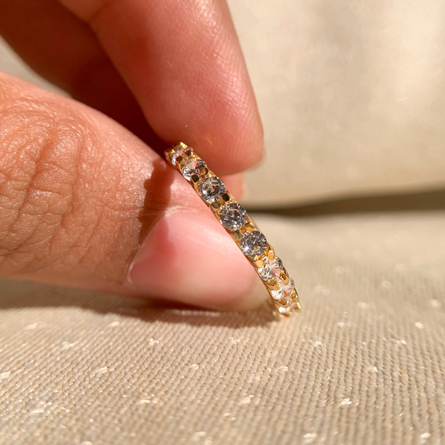 14k 3.0 mm Round Diamond Eternity Band Ring