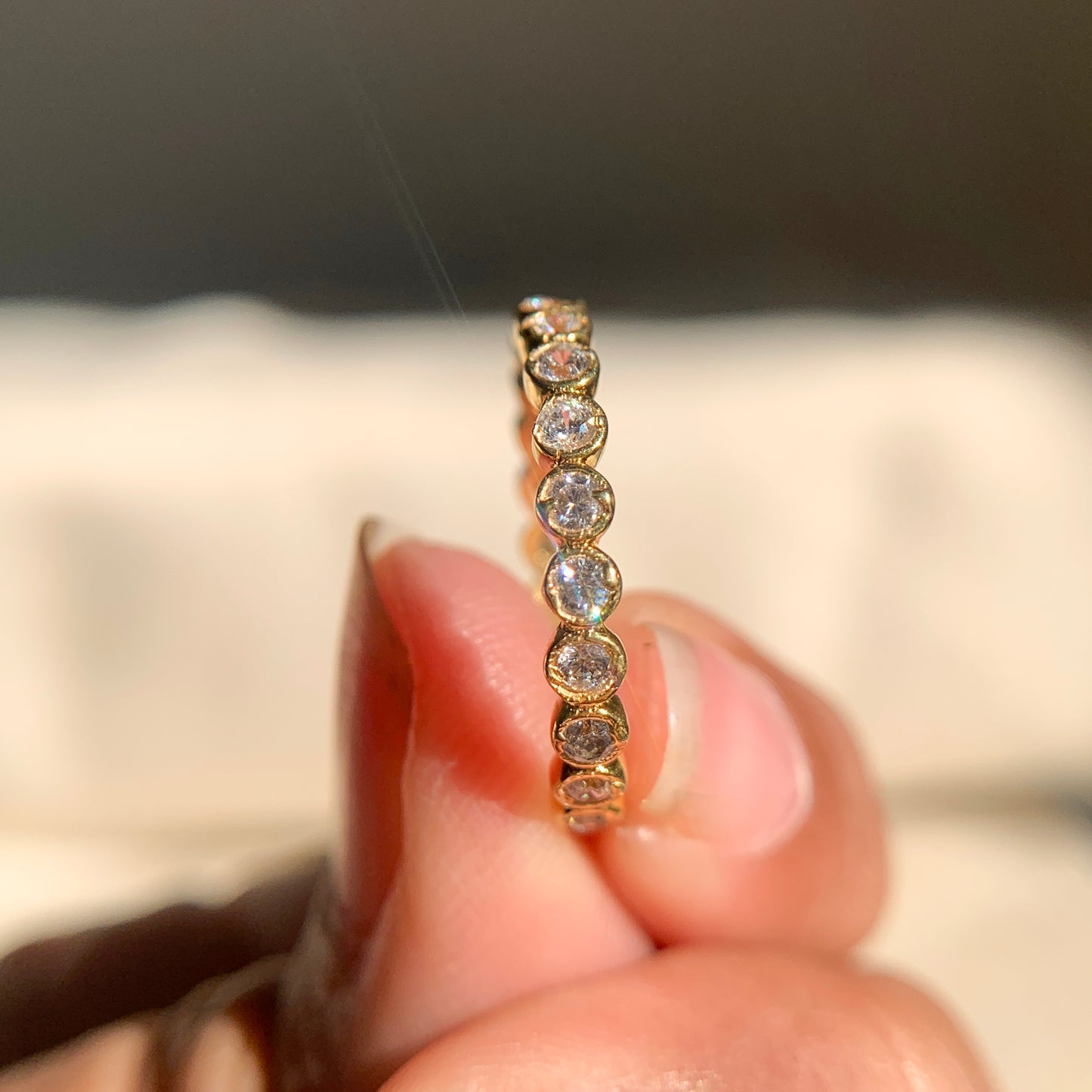 18k 3.0 mm Round Diamond Eternity Band Ring