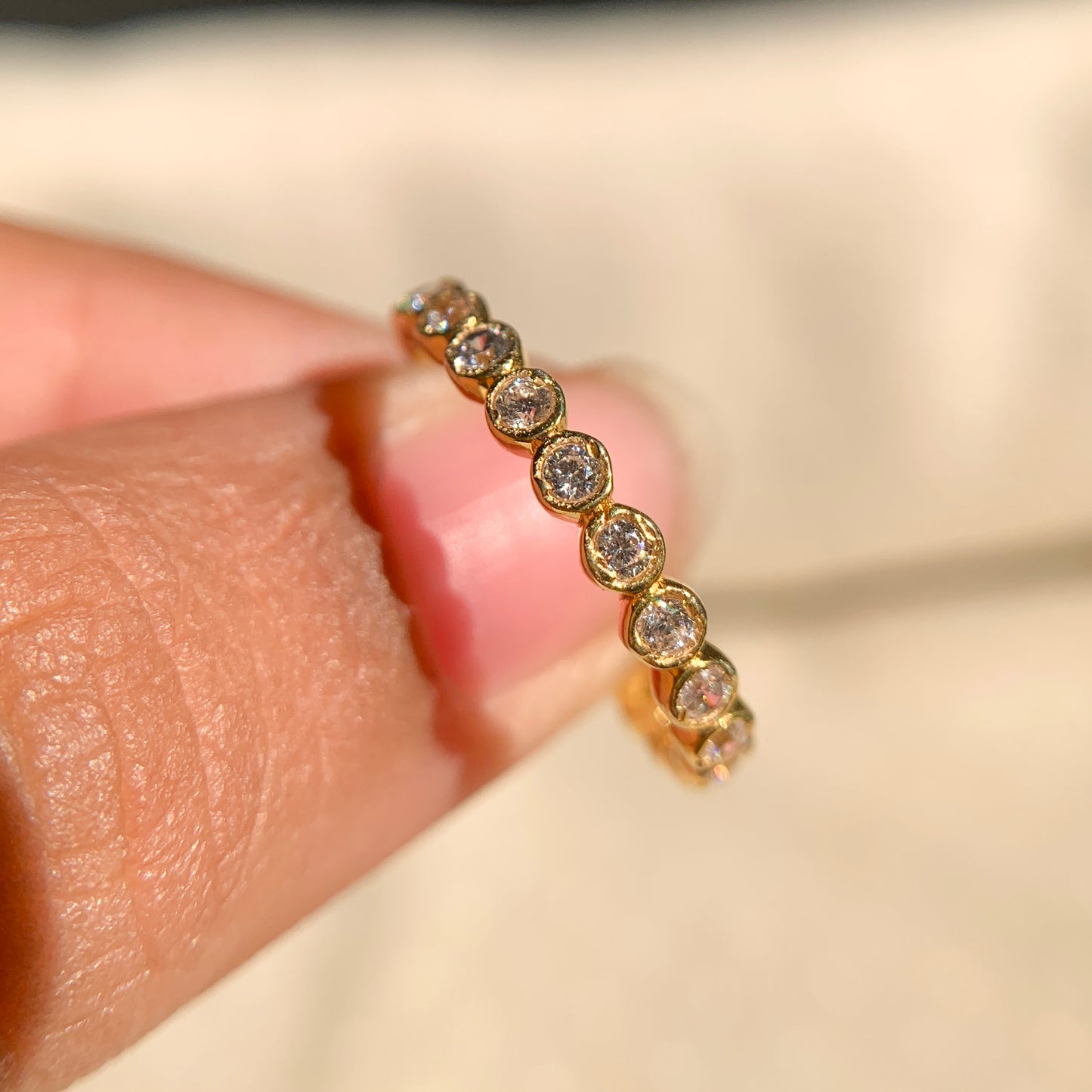 Classic 3 mm Diamond Eternity Ring Rose Gold