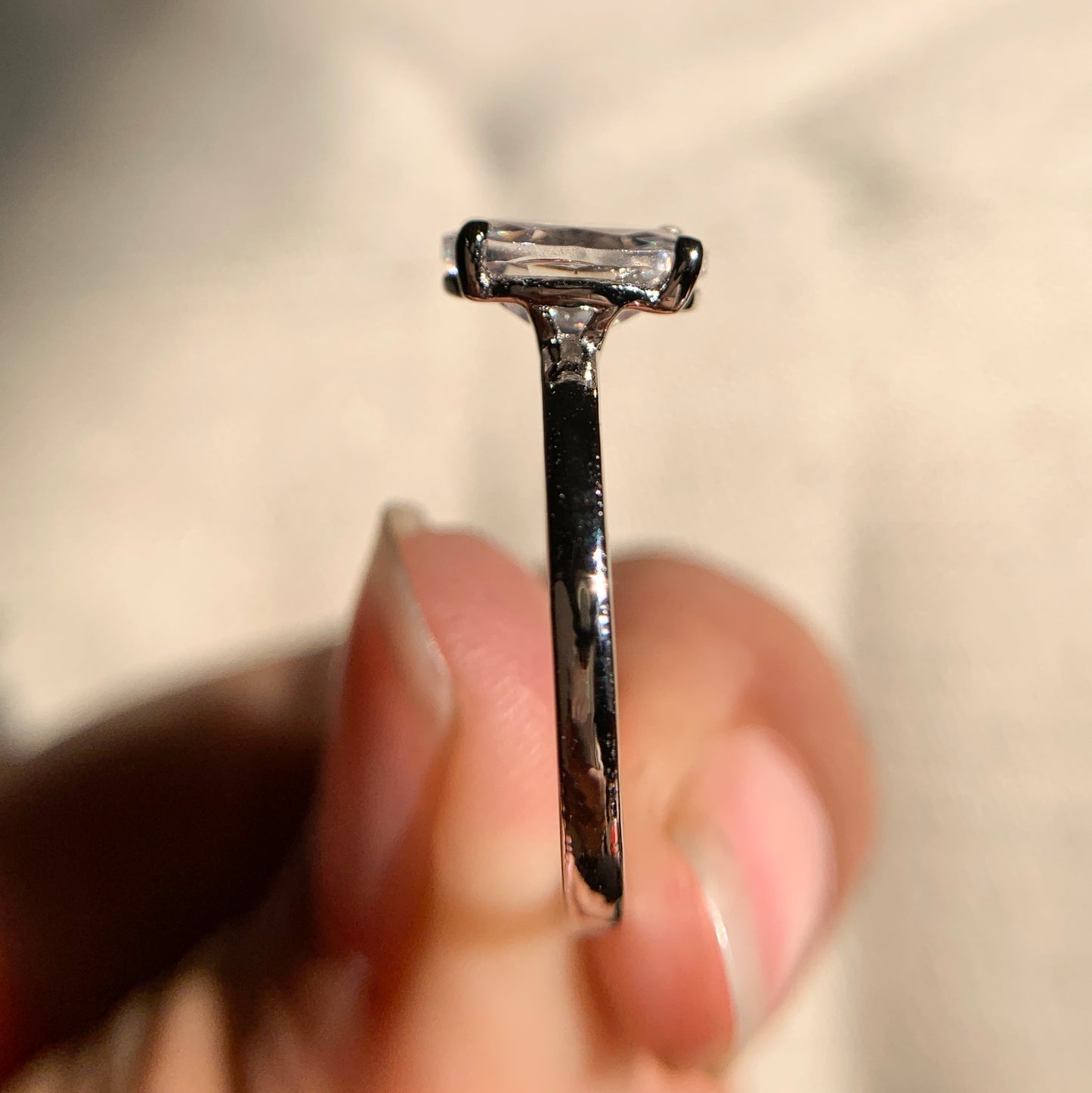 "Oval cut lab grown diamond ring perfect for engagement or proposal"