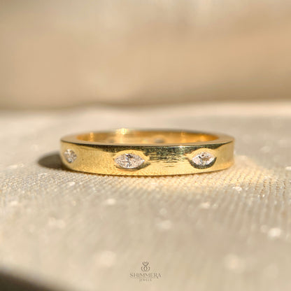 Marquise Cut Diamond Stacking Rings