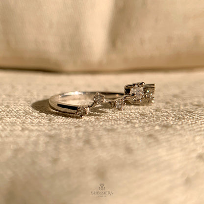 Uneven Round Diamond Fashion Ring for WomenSR100