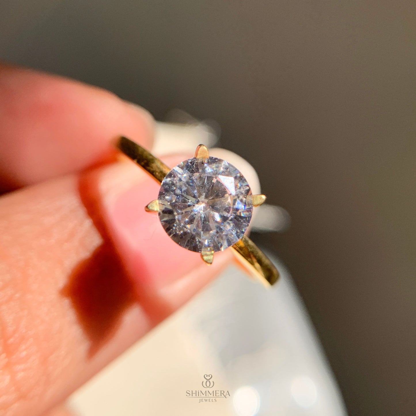 Round Solitaire Diamond Engagement Ring