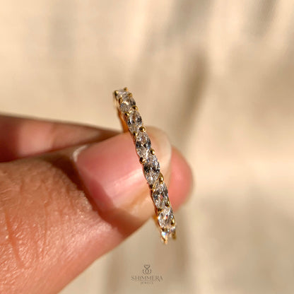 18k Yellow Gold Marquise Cut Diamond Ring