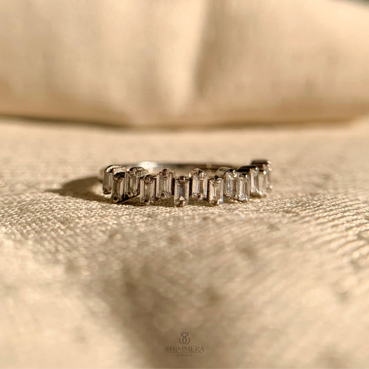 Gold Wedding Bands with Baguette Diamonds