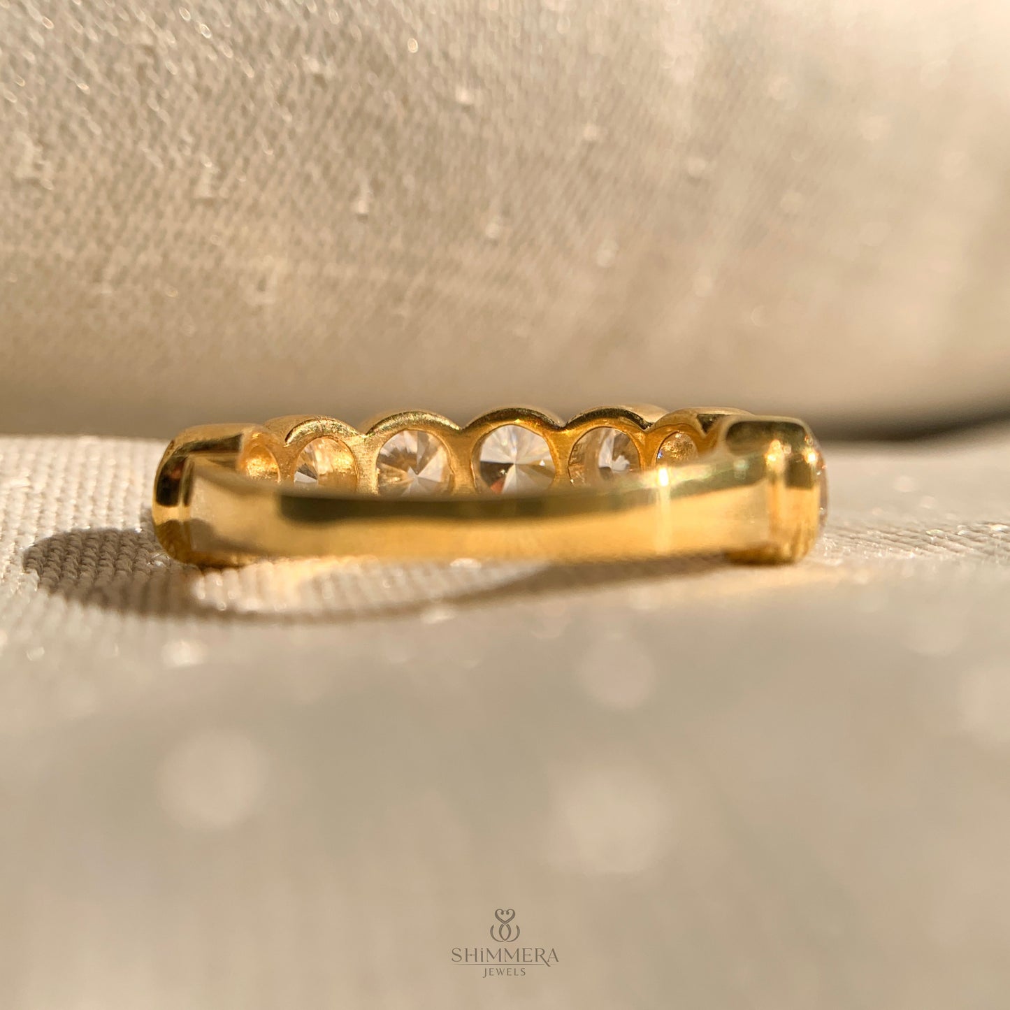 Bezel Set Round Diamond Band