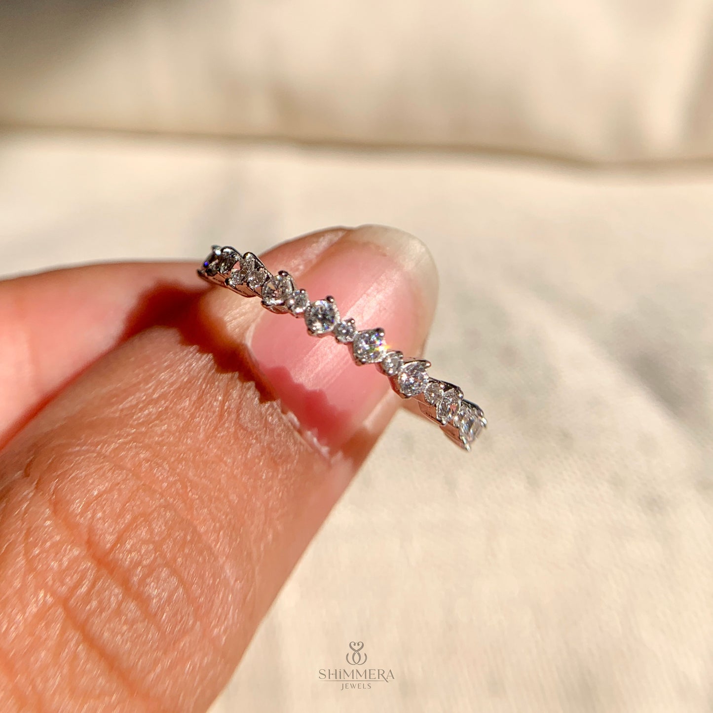 Round Diamond Stackable Eternity Rings