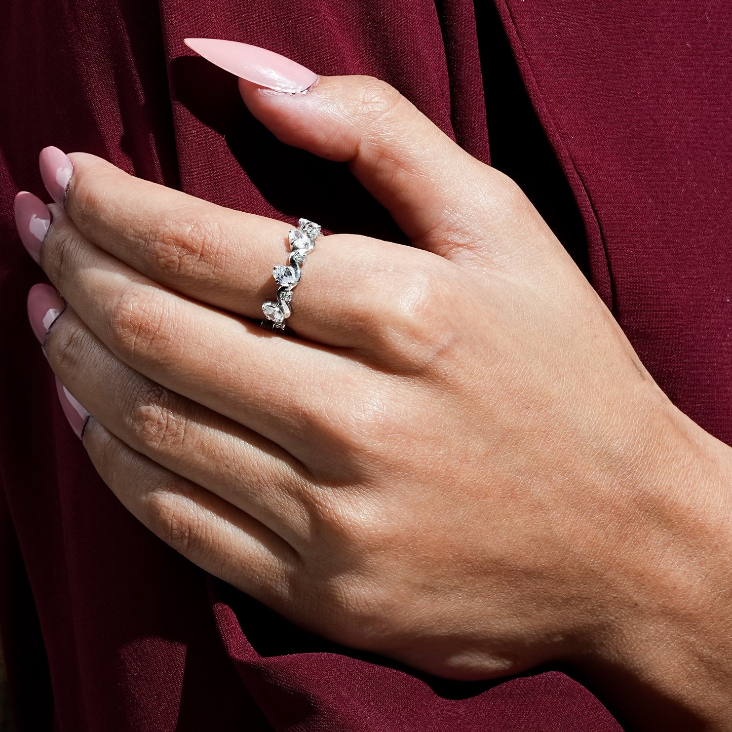 Stacked Ring Set  Natural Diamonds