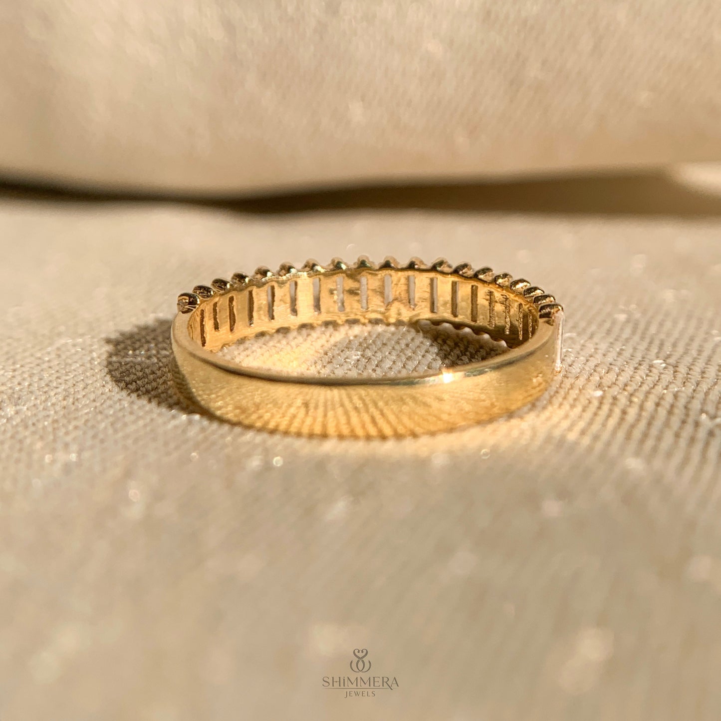 Baguette Diamond Half Eternity Band