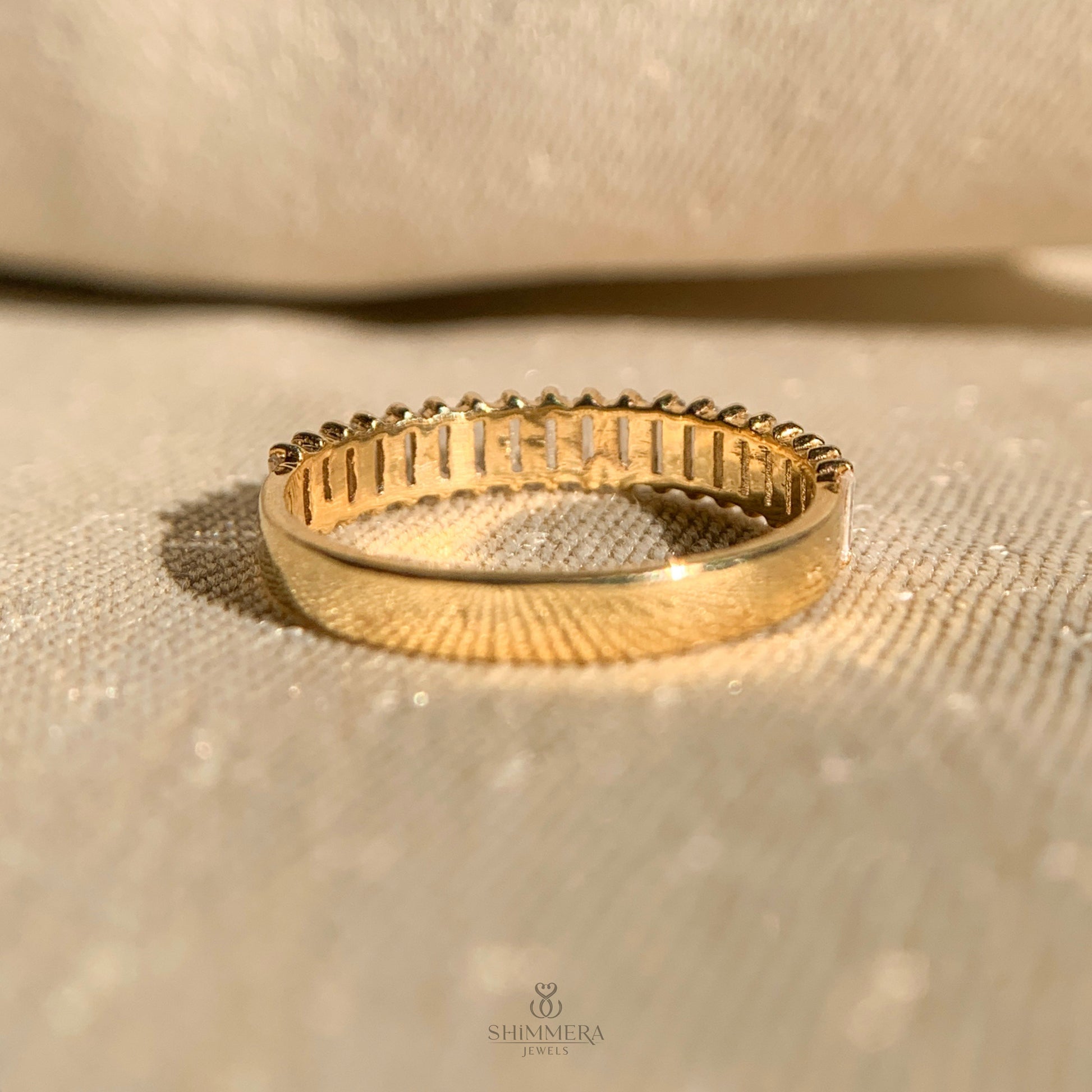 Baguette Diamond Half Eternity Band