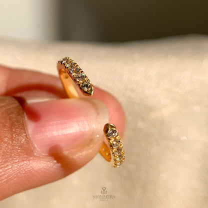 Diamond Cuff Ring in Yellow Gold