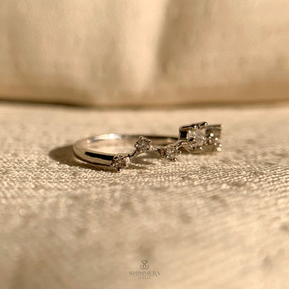 Uneven Round Diamond Fashion Ring for WomenSR100