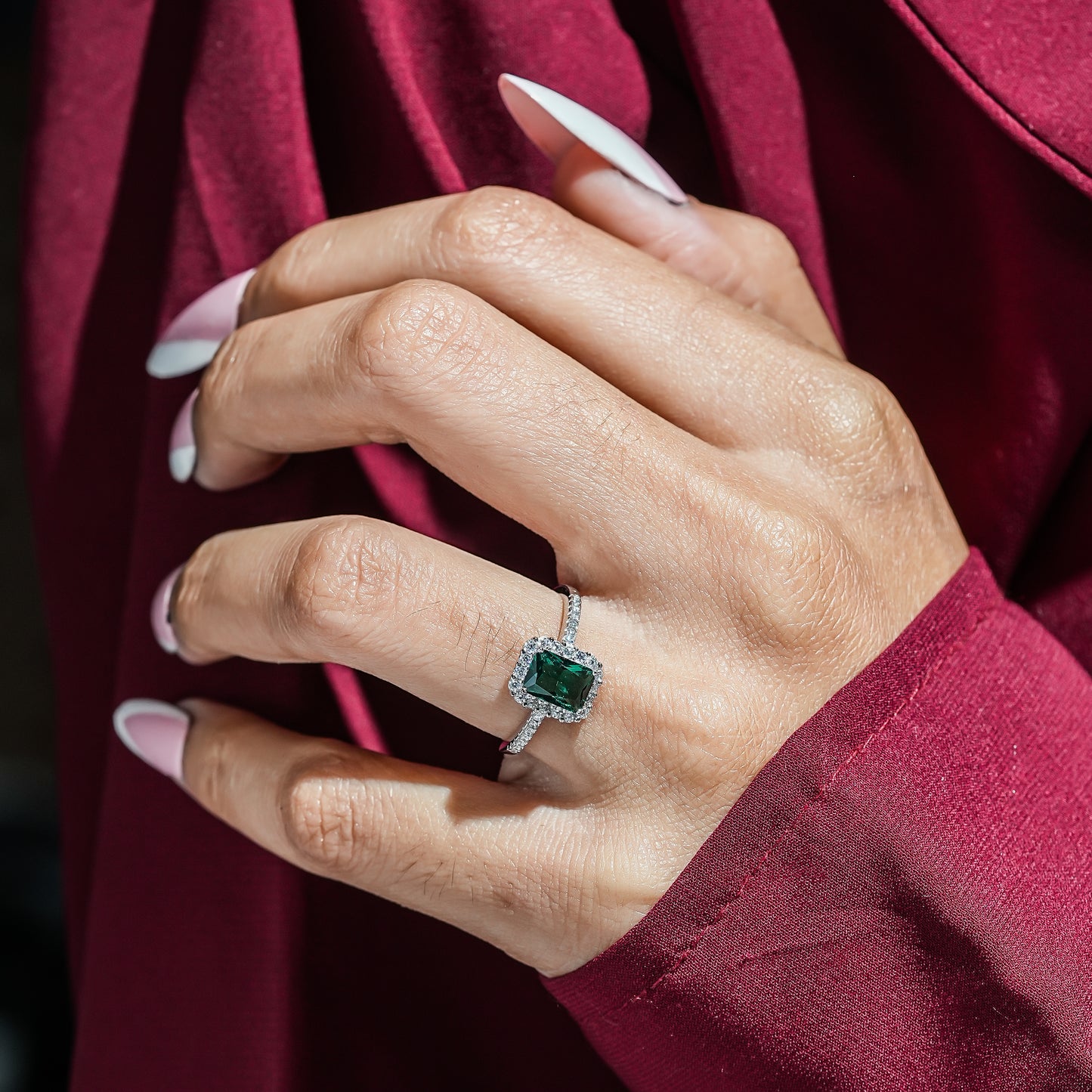 Unique Emerald Engagement Ring