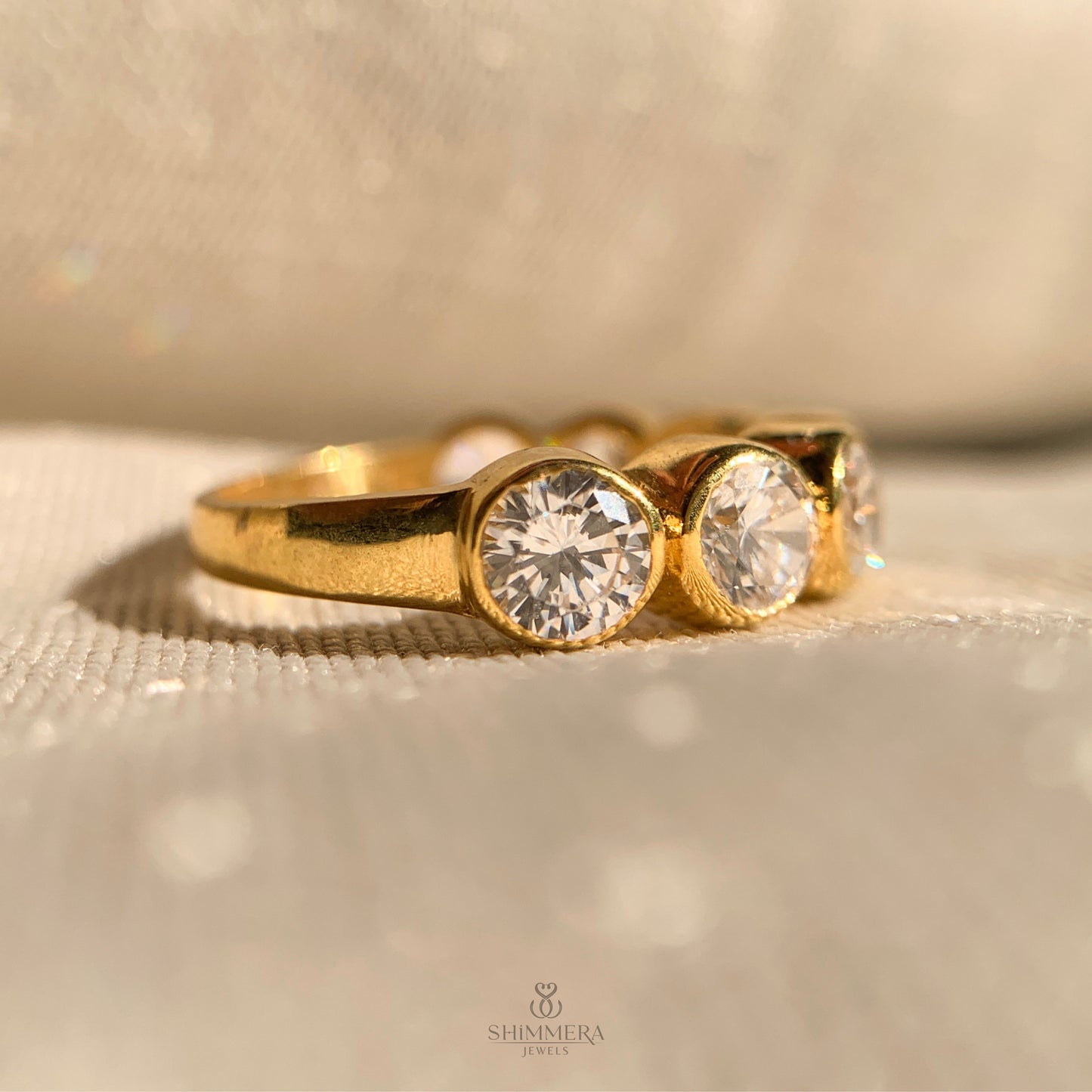 Bezel Set Round Diamond Band