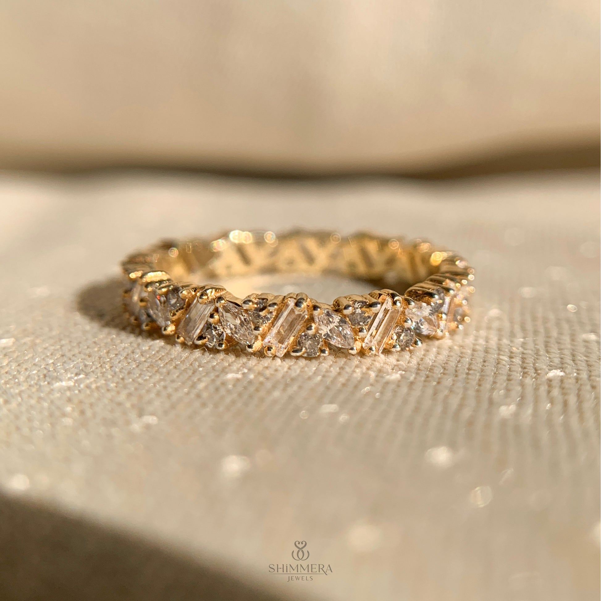 Gold Baguette Diamond Band