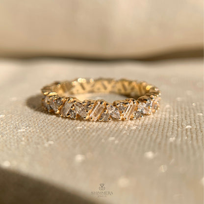 Gold Baguette Diamond Band
