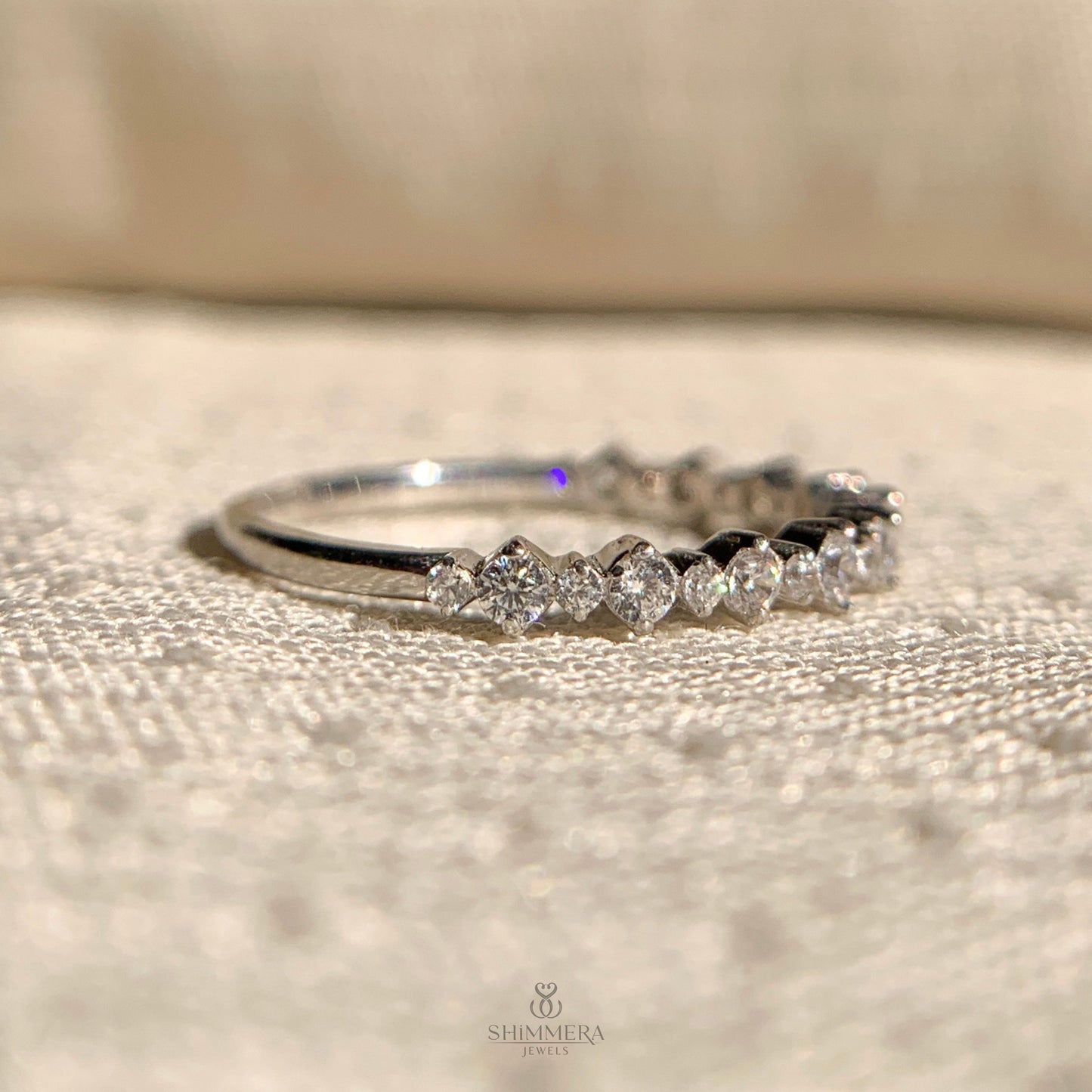 Round Diamond Stackable Eternity Rings