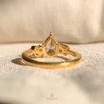 Pear  Diamond  Nature Inspired Engagement Rings
