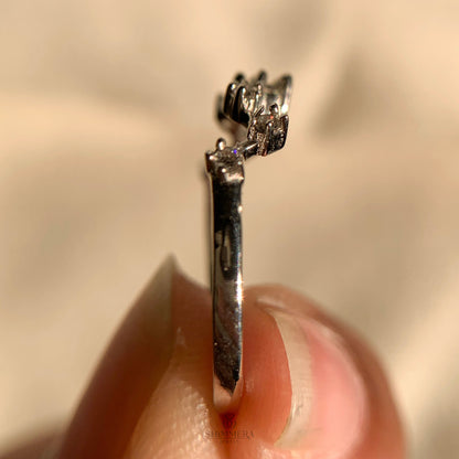 Uneven Round Diamond Fashion Ring for WomenSR100