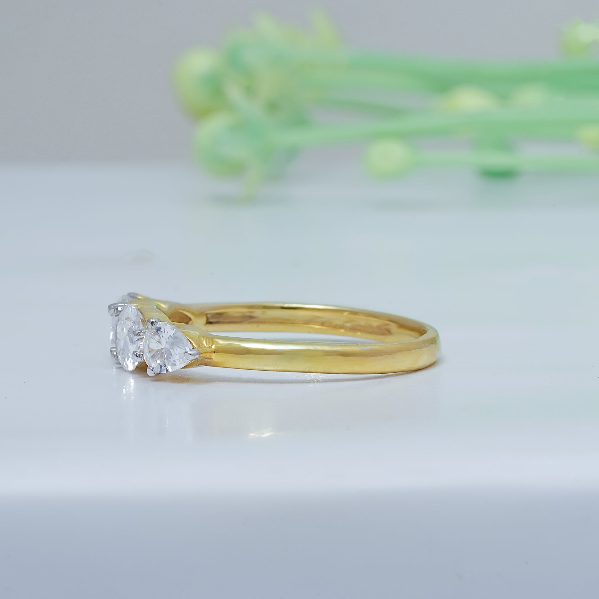  Teardrop Pear Shaped Diamond Ring