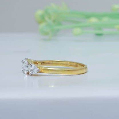  Teardrop Pear Shaped Diamond Ring